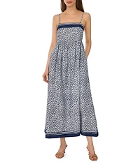 CeCe Square Neck Sleeveless Tiered Maxi Dress