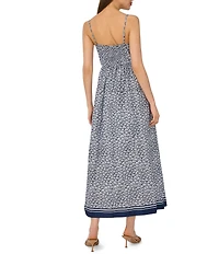 CeCe Square Neck Sleeveless Tiered Maxi Dress