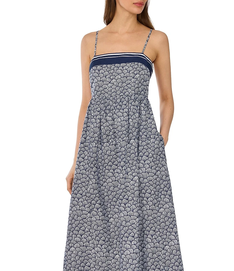 CeCe Square Neck Sleeveless Tiered Maxi Dress