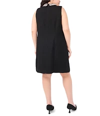 CeCe Tweed Collar Sleeveless A-Line Mini Dress