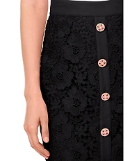 CeCe Woven Lace Midi Pencil Coordinating Midi Skirt