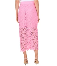 CeCe Woven Lace Midi Pencil Coordinating Midi Skirt