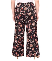 CeCe Woven Paisley Print Straight Leg Coordinating Pants