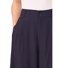 CeCe Woven Pleated Wide Leg Pants