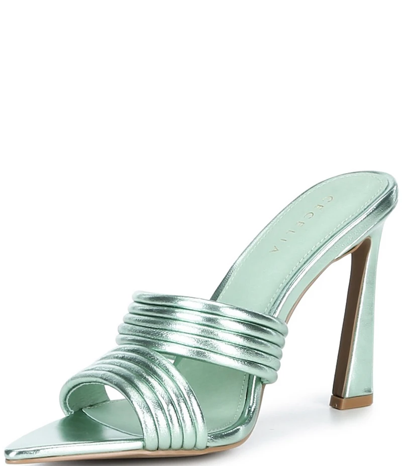Cecelia New York Adly Metallic Banded Mule Sandals
