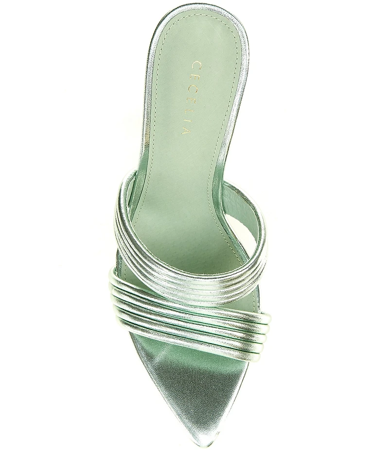 Cecelia New York Adly Metallic Banded Mule Sandals