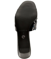 Cecelia New York Belmont Patent Leather Cutout Dress Slide Sandals