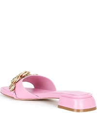 Cecelia New York Bonnie Gold Embellished Rosette Slide Sandals