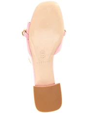 Cecelia New York Bonnie Gold Embellished Rosette Slide Sandals