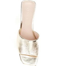 Cecelia New York Bradley Raffia Slip On Gold Wedge Sandals