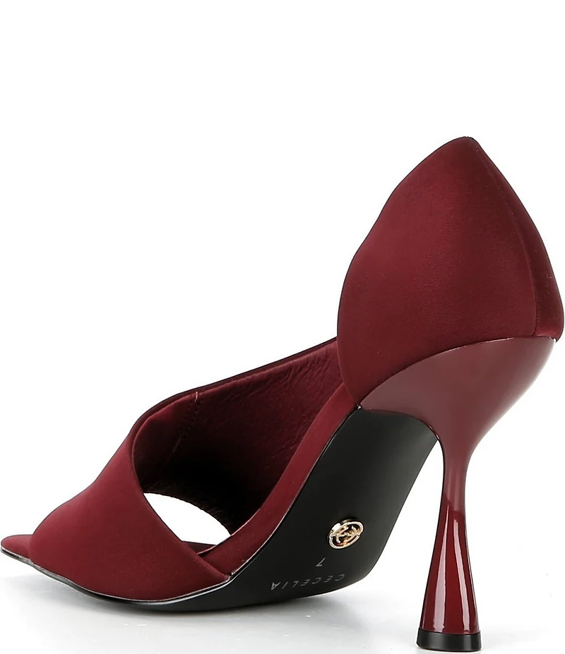 Cecelia New York Carry Satin d'Orsay Peep Toe Dress Pumps