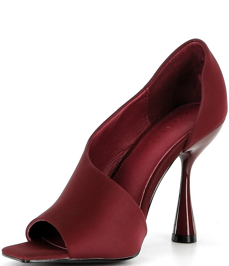 Cecelia New York Carry Satin d'Orsay Peep Toe Dress Pumps