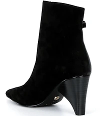 Cecelia New York Cathy Leather and Suede Wood Heel Booties