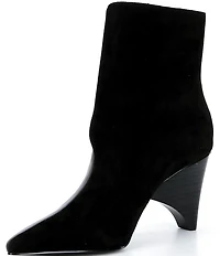 Cecelia New York Cathy Leather and Suede Wood Heel Booties