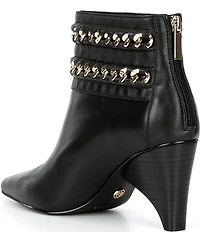 Cecelia New York Clever Leather Chain Hardware Booties
