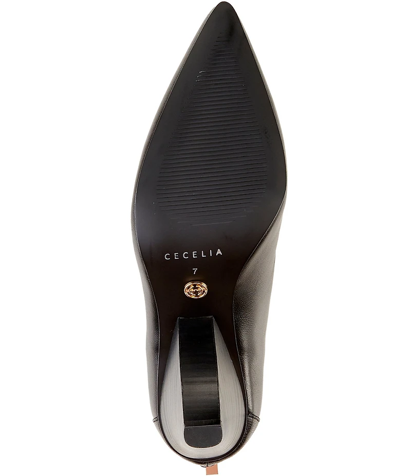 Cecelia New York Clever Leather Chain Hardware Booties