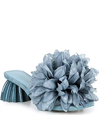 Cecelia New York Dahlia Flower Ornament Banded Slide Sandals