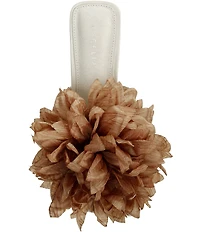 Cecelia New York Dahlia Flower Ornament Banded Slide Sandals