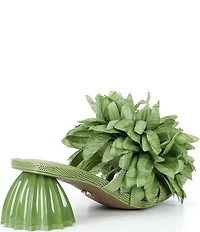 Cecelia New York Dahlia Flower Ornament Banded Slide Sandals