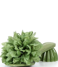 Cecelia New York Dahlia Flower Ornament Banded Slide Sandals