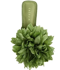 Cecelia New York Dahlia Flower Ornament Banded Slide Sandals