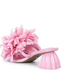 Cecelia New York Dahlia Flower Ornament Banded Slide Sandals