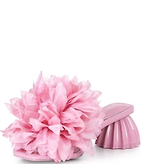 Cecelia New York Dahlia Flower Ornament Banded Slide Sandals