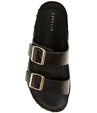 Cecelia New York Emma Studded Leather Double Banded Slide Sandals
