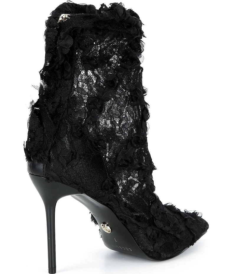 Cecelia New York Floral Lace Stiletto Heel Booties