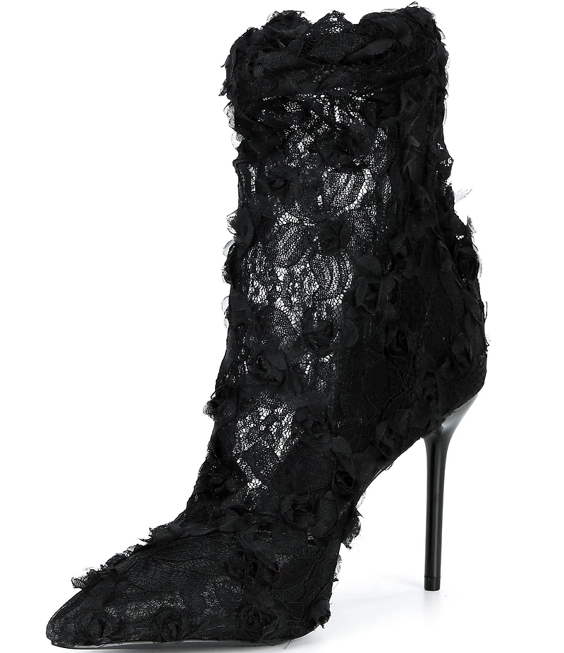 Cecelia New York Floral Lace Stiletto Heel Booties