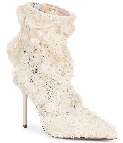 Cecelia New York Floral Lace Stiletto Booties