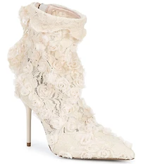 Cecelia New York Floral Lace Stiletto Booties
