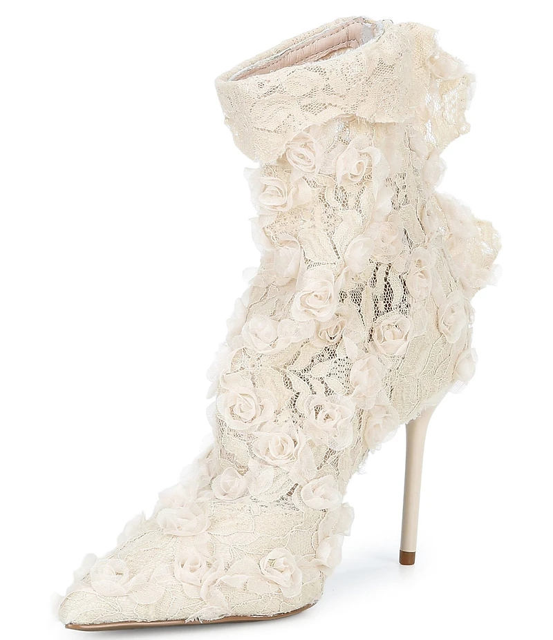 Cecelia New York Floral Lace Stiletto Booties