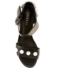 Cecelia New York Gail Leather Studded Sandals