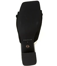 Cecelia New York Hooper Leather Kiltie Penny Keeper Block Heel Slide Sandals