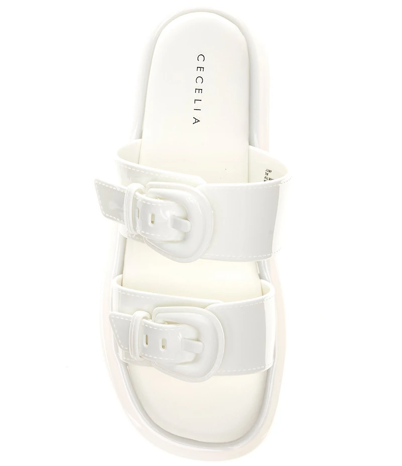 Cecelia New York Jump Jelly Buckle Slide Sandals