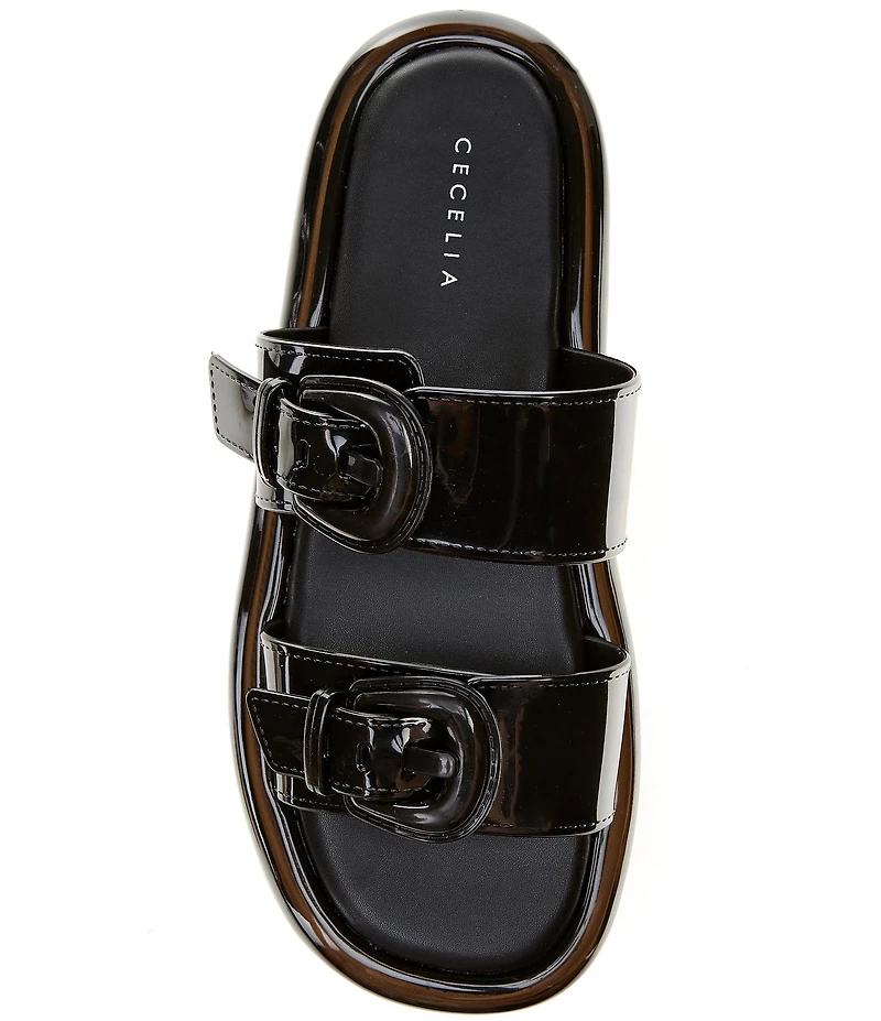 Cecelia New York Jump Jelly Buckle Slide Sandals