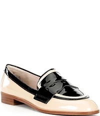 Cecelia New York Kali Two-Tone Patent Leather Penny Loafers