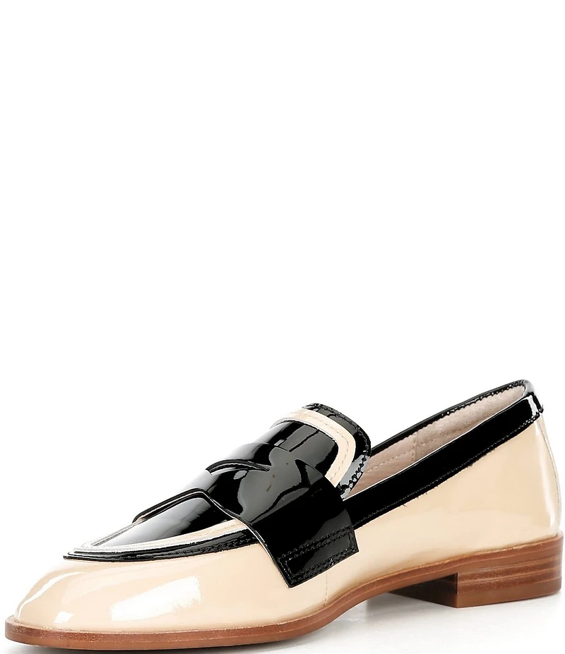 Cecelia New York Kali Two-Tone Patent Leather Penny Loafers