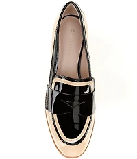 Cecelia New York Kali Two-Tone Patent Leather Penny Loafers