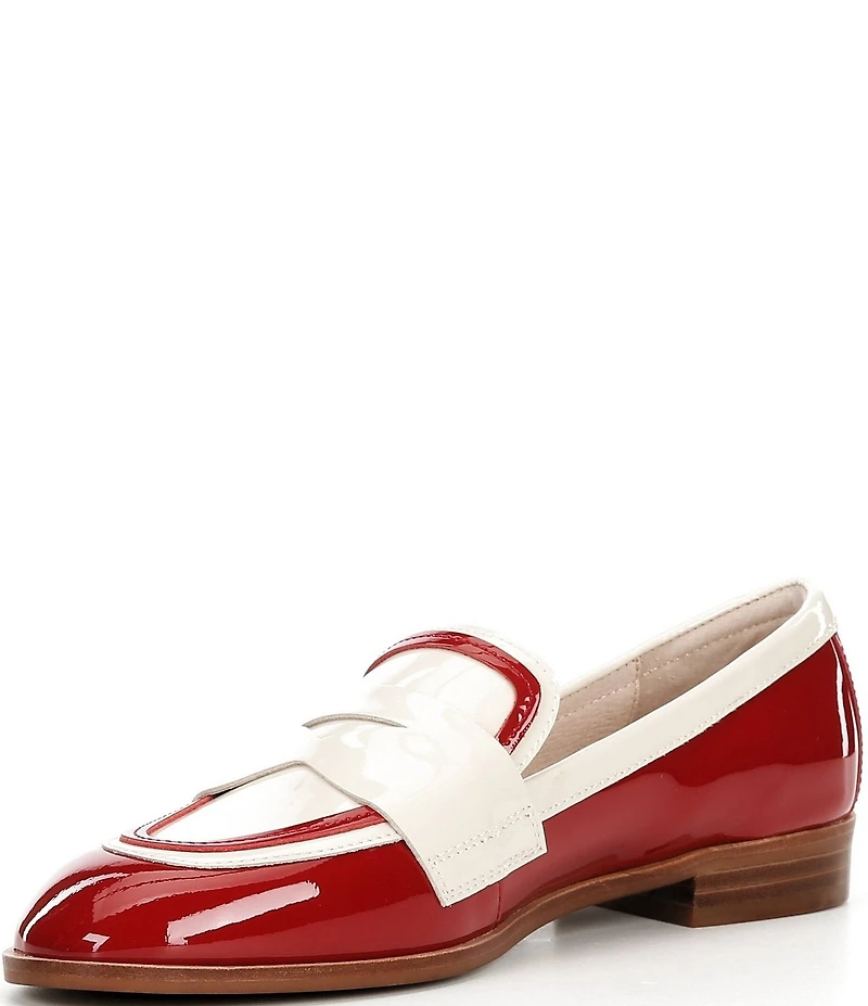 Cecelia New York Kali Two-Tone Patent Leather Penny Loafers