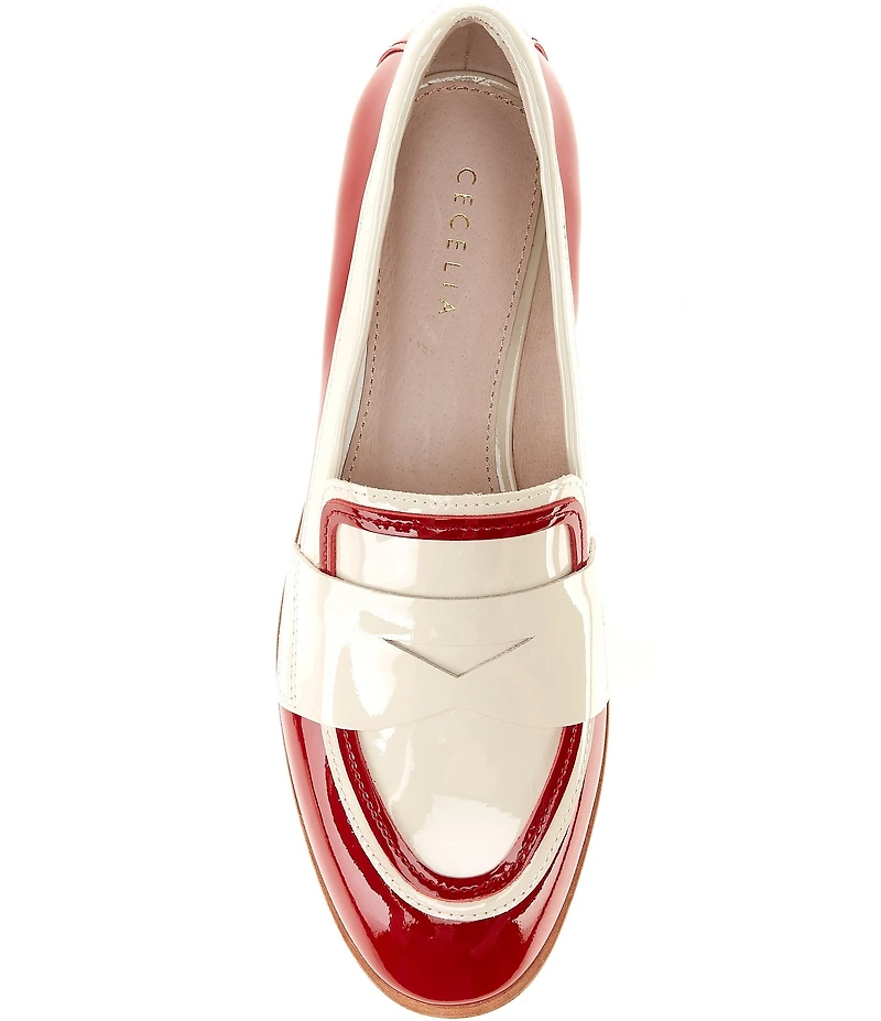 Cecelia New York Kali Two-Tone Patent Leather Penny Loafers