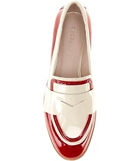 Cecelia New York Kali Two-Tone Patent Leather Penny Loafers