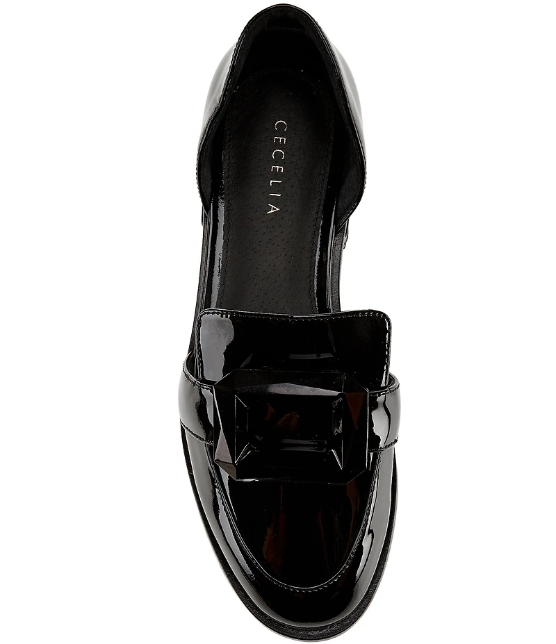 Cecelia New York Linear Gem Leather d'Orsay Flats