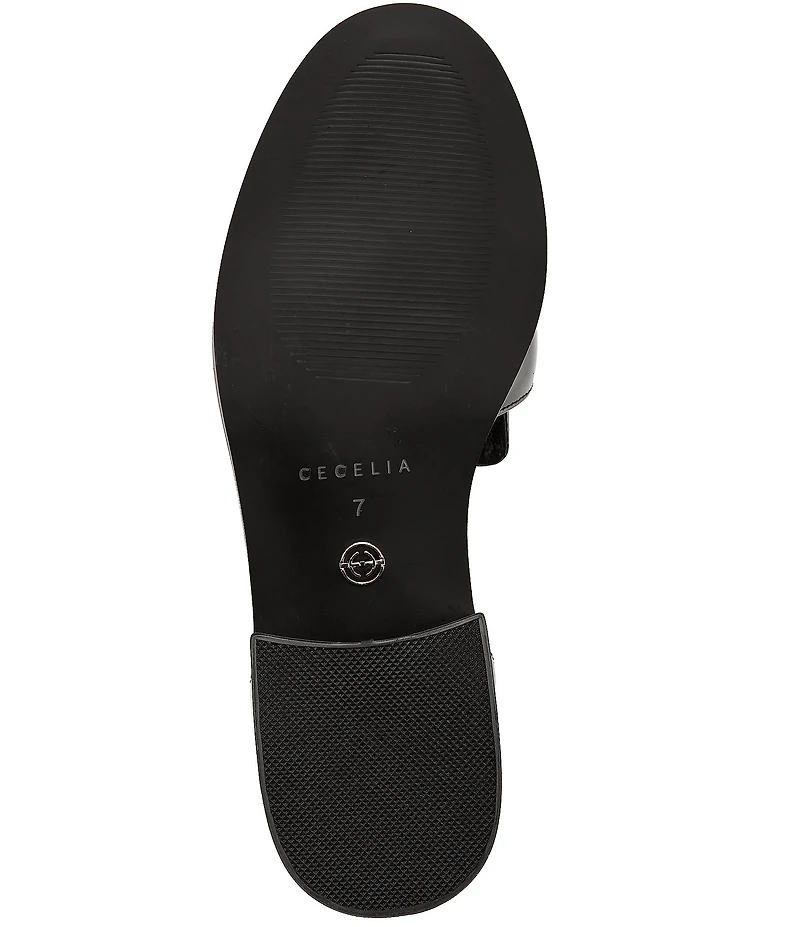 Cecelia New York Linear Gem Leather d'Orsay Flats