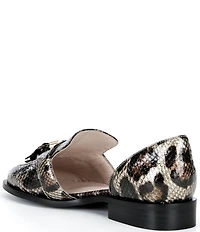 Cecelia New York Linear Patent Leather Tassel d'Orsay Flats