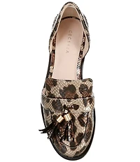 Cecelia New York Linear Patent Leather Tassel d'Orsay Flats