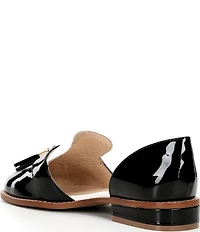 Cecelia New York Linear Patent Leather Tassel d'Orsay Flats