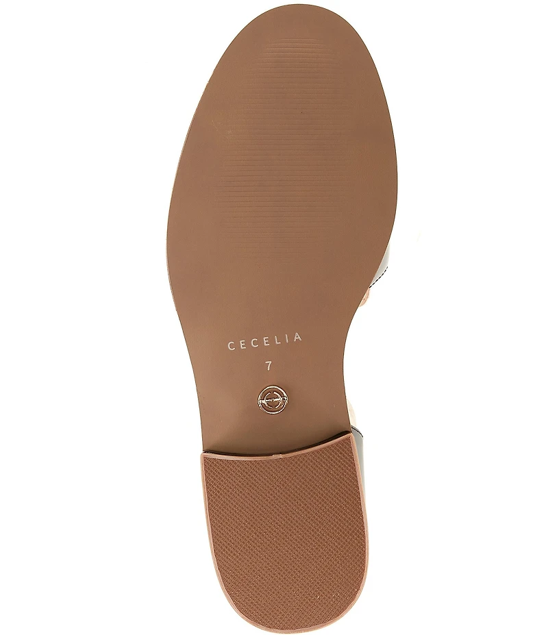 Cecelia New York Linear Patent Leather Tassel d'Orsay Flats