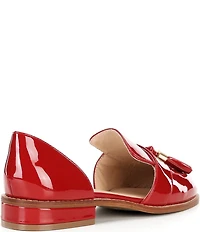 Cecelia New York Linear Patent Leather Tassel d'Orsay Flats